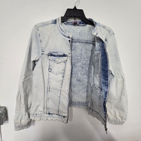 Multiblu Jean Fritz Denim Jacket Womens Button Front Size L (44 Size German) - Picture 3 of 14